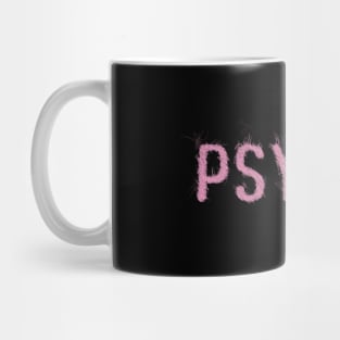 Pink Psycho scribble art Mug